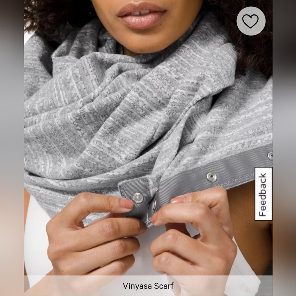 NWOT lululemon Vinyasa Scarf, Light Grey - Picture 2 of 12